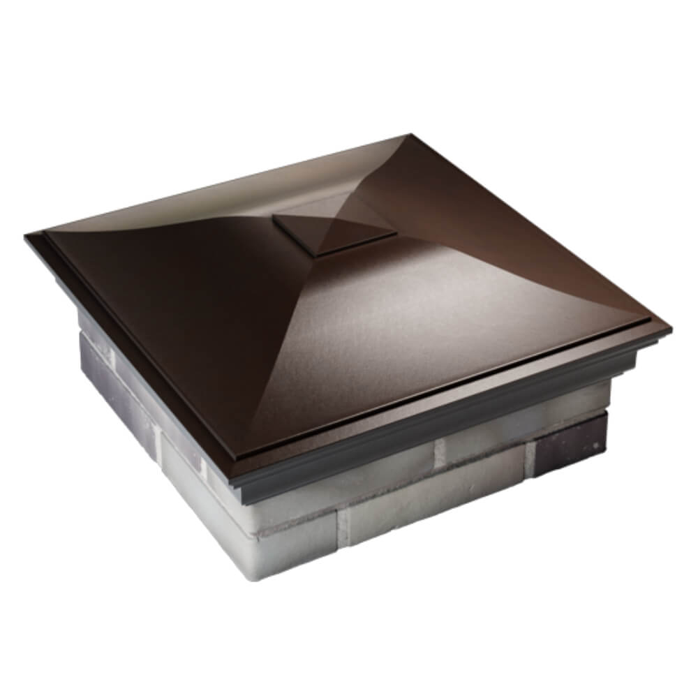 Колпак Zking Монблан Коричневый на столб 2х2 кирпича (515х515мм) Раменское фото