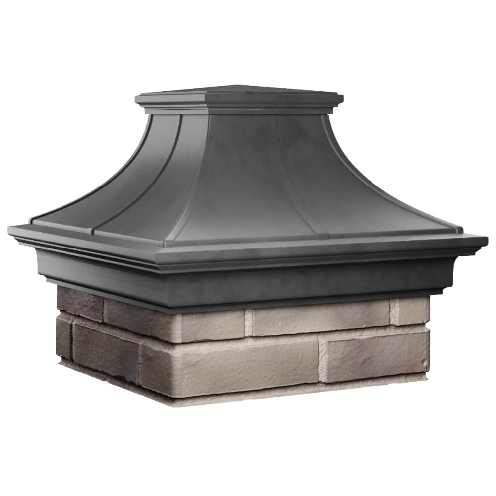 Колпак Zking Монблан Премиум Серый на столб 1.5х1.5 кирпича (385х385мм) в Раменском фото