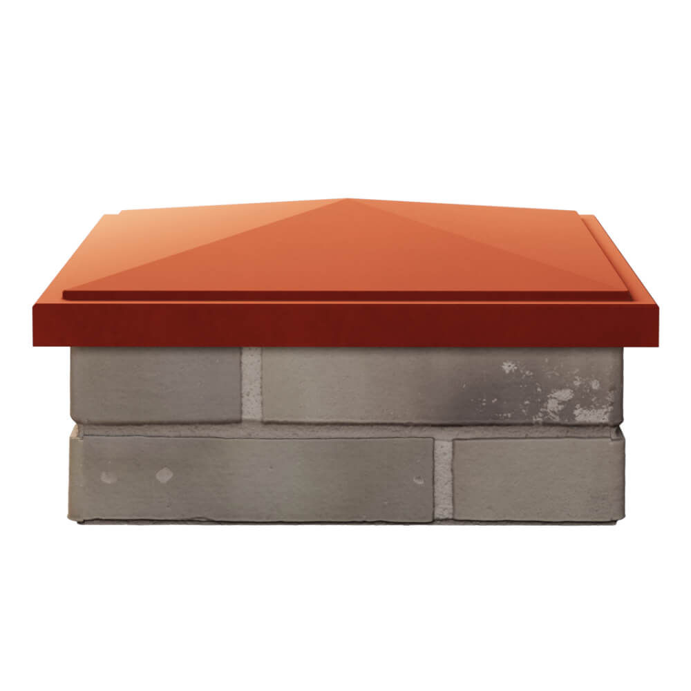 Колпак Zking БонаМоно Красный на столб 1.5х1.5 кирпича (385х385, 400х400мм) Раменское фото