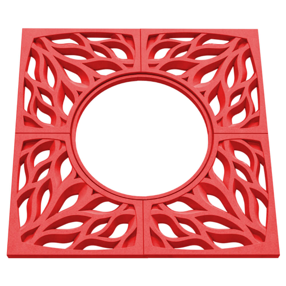 Приствольная решетка для дерева ZKING CRUST 1.2х1.2м Красная в Раменском фото