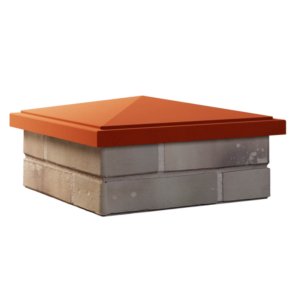 Колпак Zking БонаМоно Красный на столб 1.5х1.5 кирпича (385х385, 400х400мм) в Раменском фото