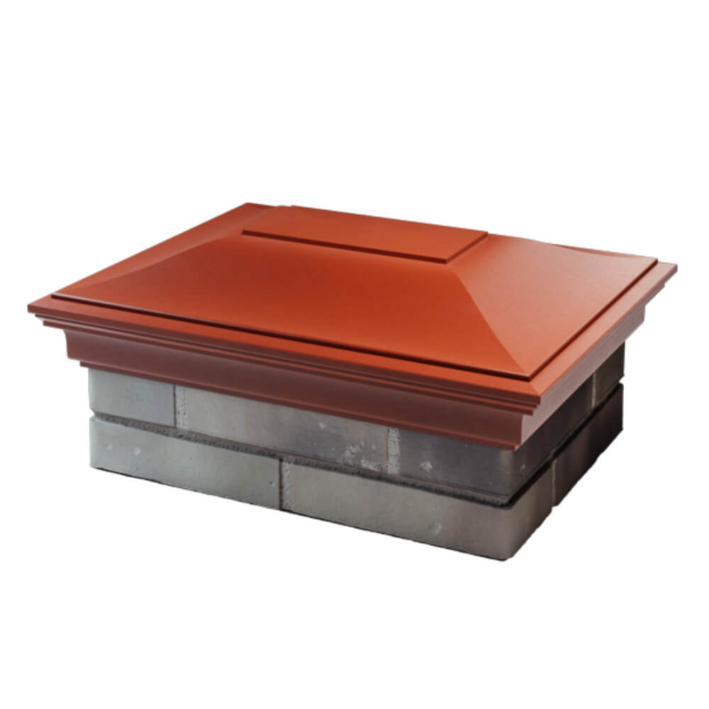 Колпак Zking Монблан Красный на столб 2х1.5 кирпича (515х385мм) в Раменском фото