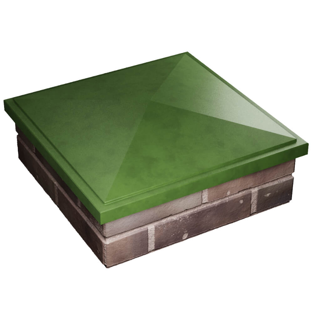 Колпак Zking БонаМоно Зеленый на столб 2х2 кирпича (515х515, 530х530мм) в Раменском фото