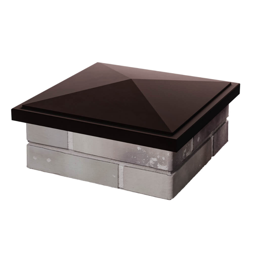 Колпак Zking БонаМоно Коричневый на столб 1.5х1.5 кирпича (385х385, 400х400мм) в Раменском фото