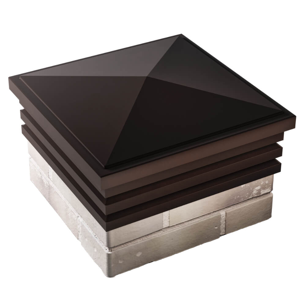 Колпак Zking Бона ХайТек Коричневый на столб 1.5х1.5 кирпича (385х385мм) в Раменском фото