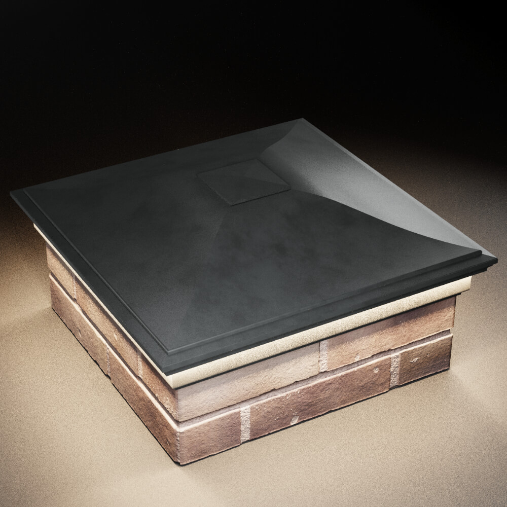 Колпак Zking Монблан Серый на столб 2х2 кирпича (515х515мм) c подсветкой в Раменском фото