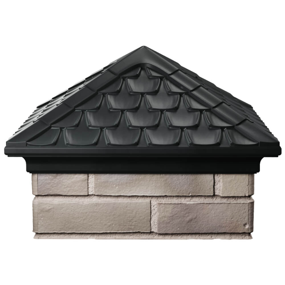 Колпак Zking Эльбрус Черный на столб 1.5х1.5 кирпича (385х385мм) Раменское фото