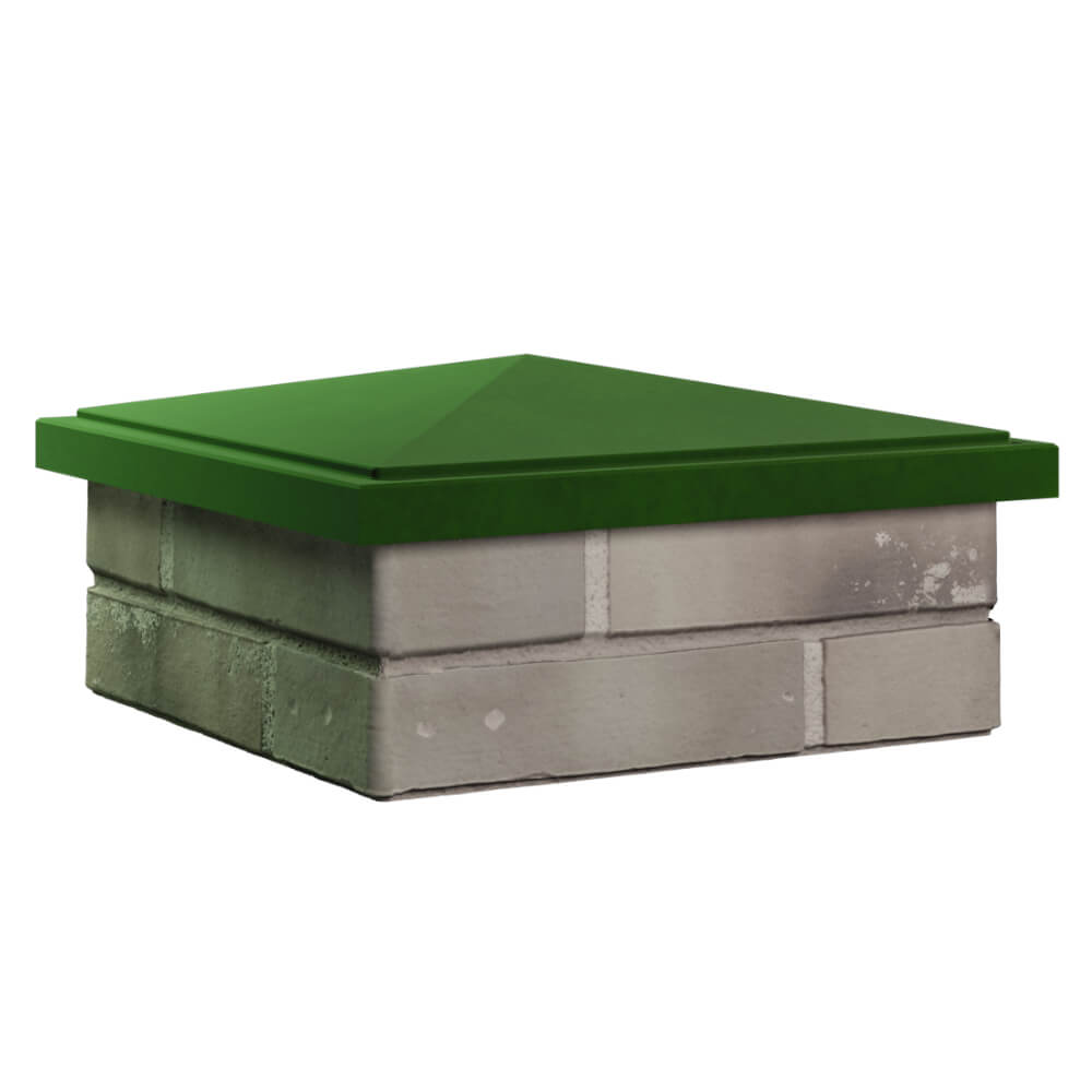 Колпак Zking БонаМоно Зеленый на столб 1.5х1.5 кирпича (385х385, 400х400мм) в Раменском фото