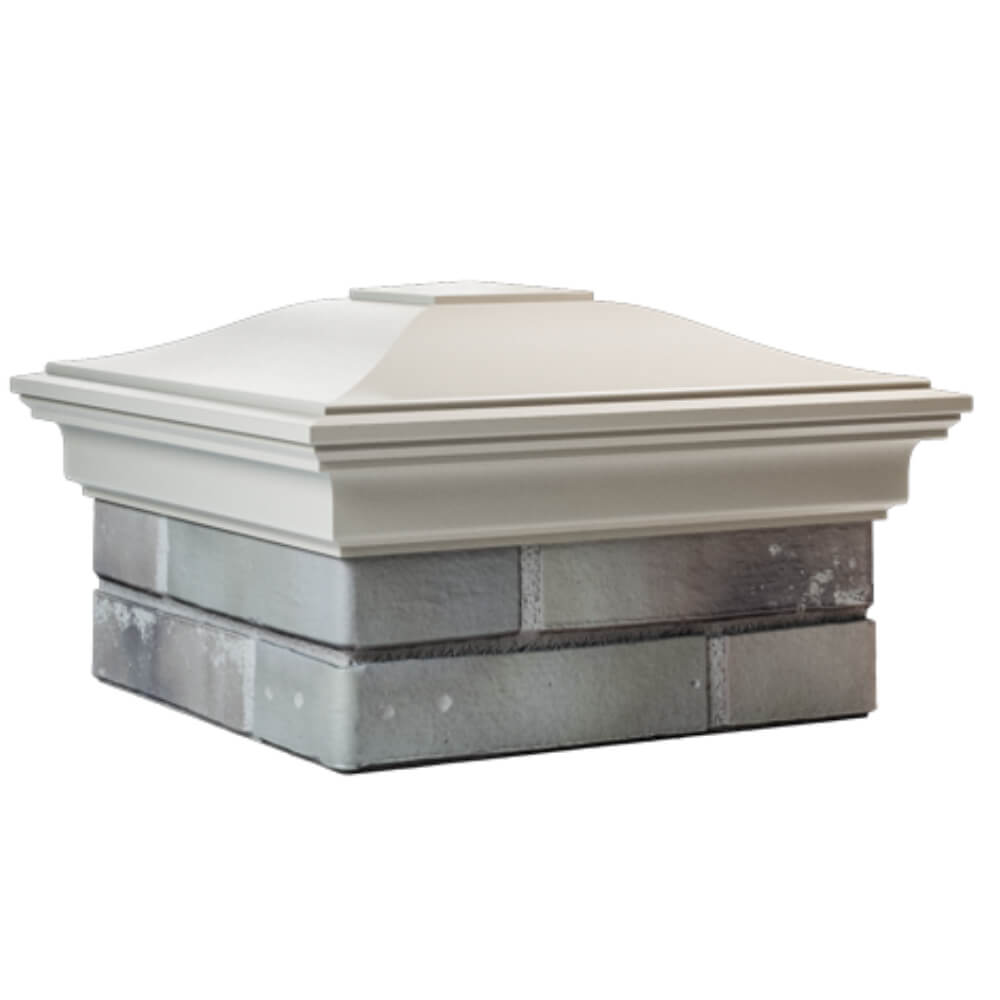 Колпак Zking Монблан Бежевый на столб 1.5х1.5 кирпича (385х385мм) в Раменском фото