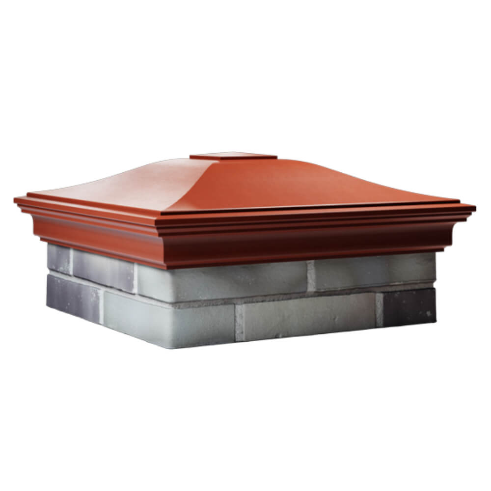 Колпак Zking Монблан Красный на столб 2х2 кирпича (515х515мм) в Раменском фото