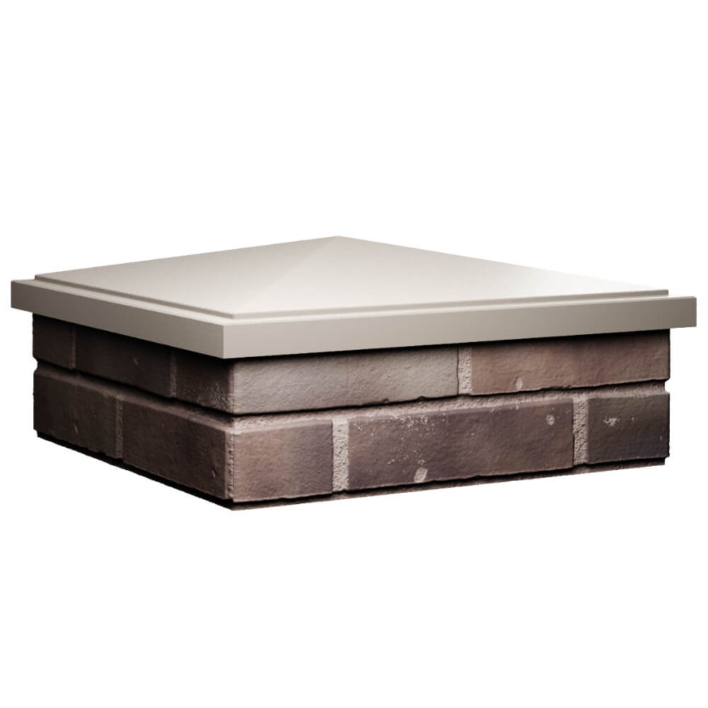 Колпак Zking БонаМоно Бежевый на столб 2х2 кирпича (515х515, 530х530мм) в Раменском фото