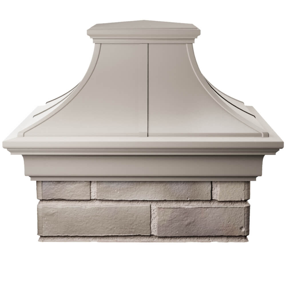 Колпак Zking Монблан Премиум Бежевый на столб 1.5х1.5 кирпича (385х385мм) Раменское фото