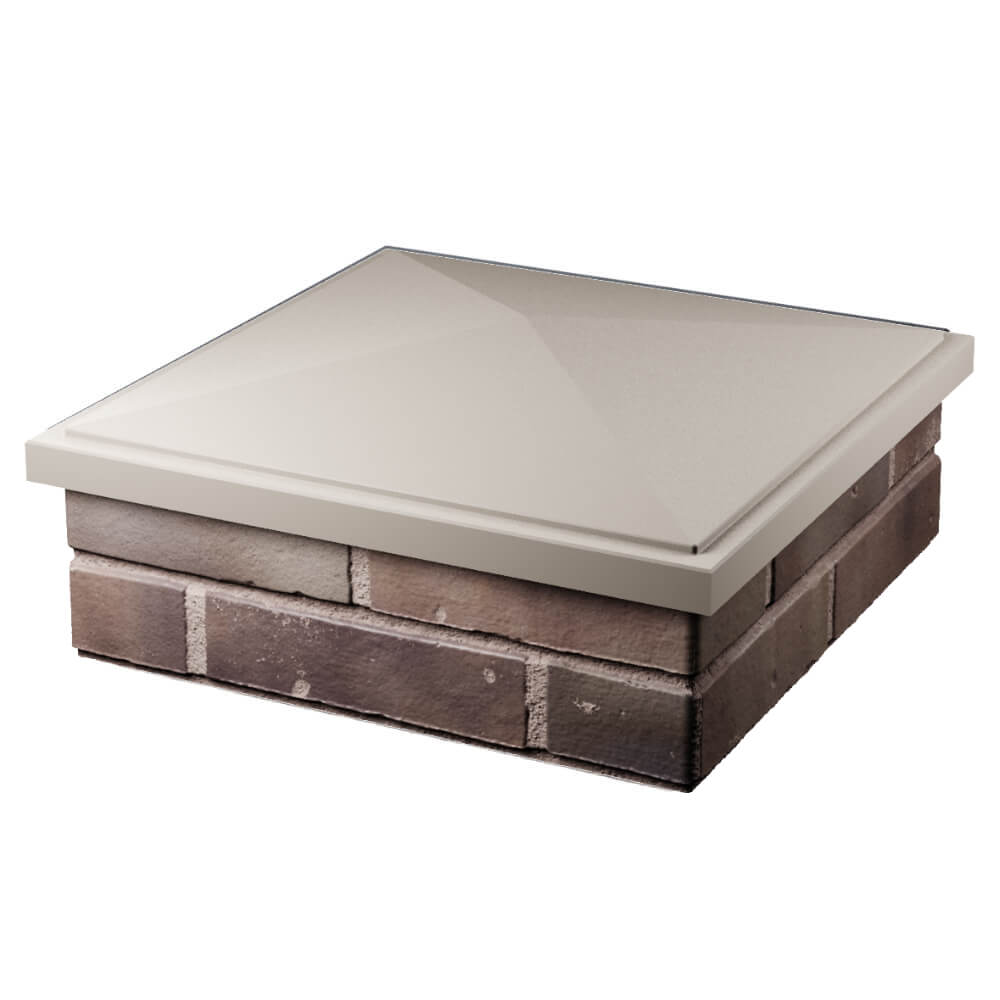 Колпак Zking БонаМоно Бежевый на столб 2х2 кирпича (515х515, 530х530мм) в Раменском фото