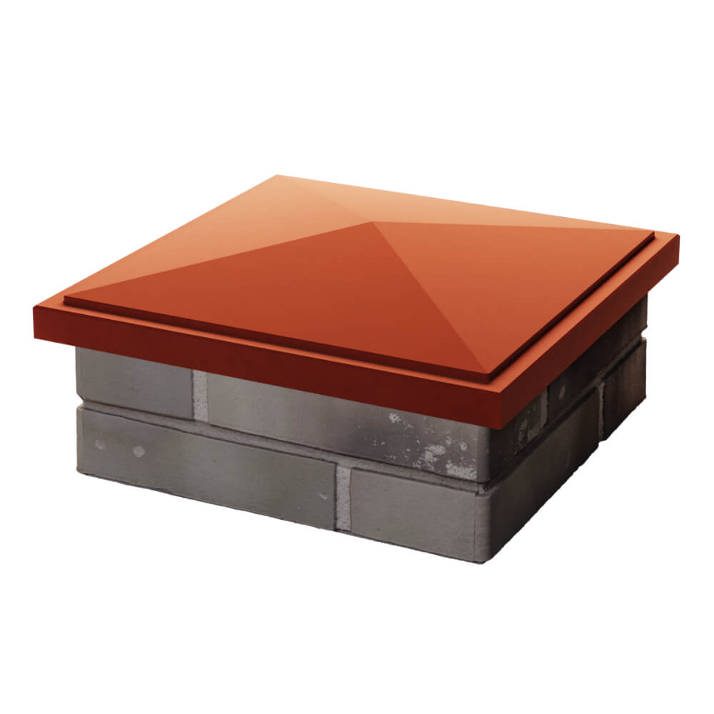 Колпак Zking БонаМоно Красный на столб 1.5х1.5 кирпича (385х385, 400х400мм) в Раменском фото