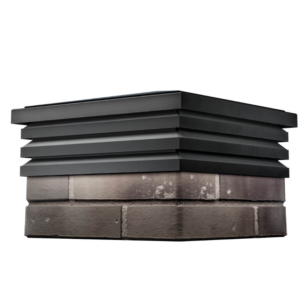 Колпак Zking Бона ХайТек Черный на столб 1.5х1.5 кирпича (385х385мм) в Раменском фото