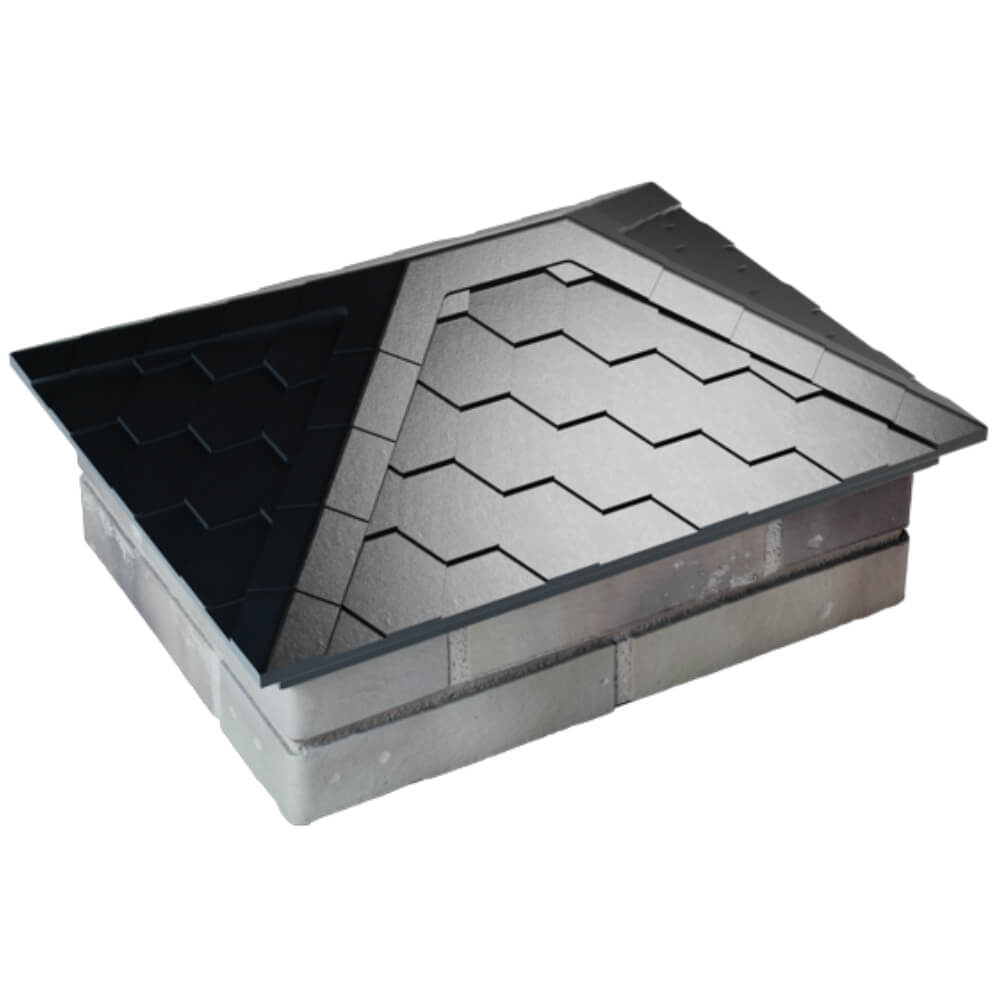 Колпак Zking Эверест Черный на столб 2х1.5 кирпича (520х390мм) Раменское фото