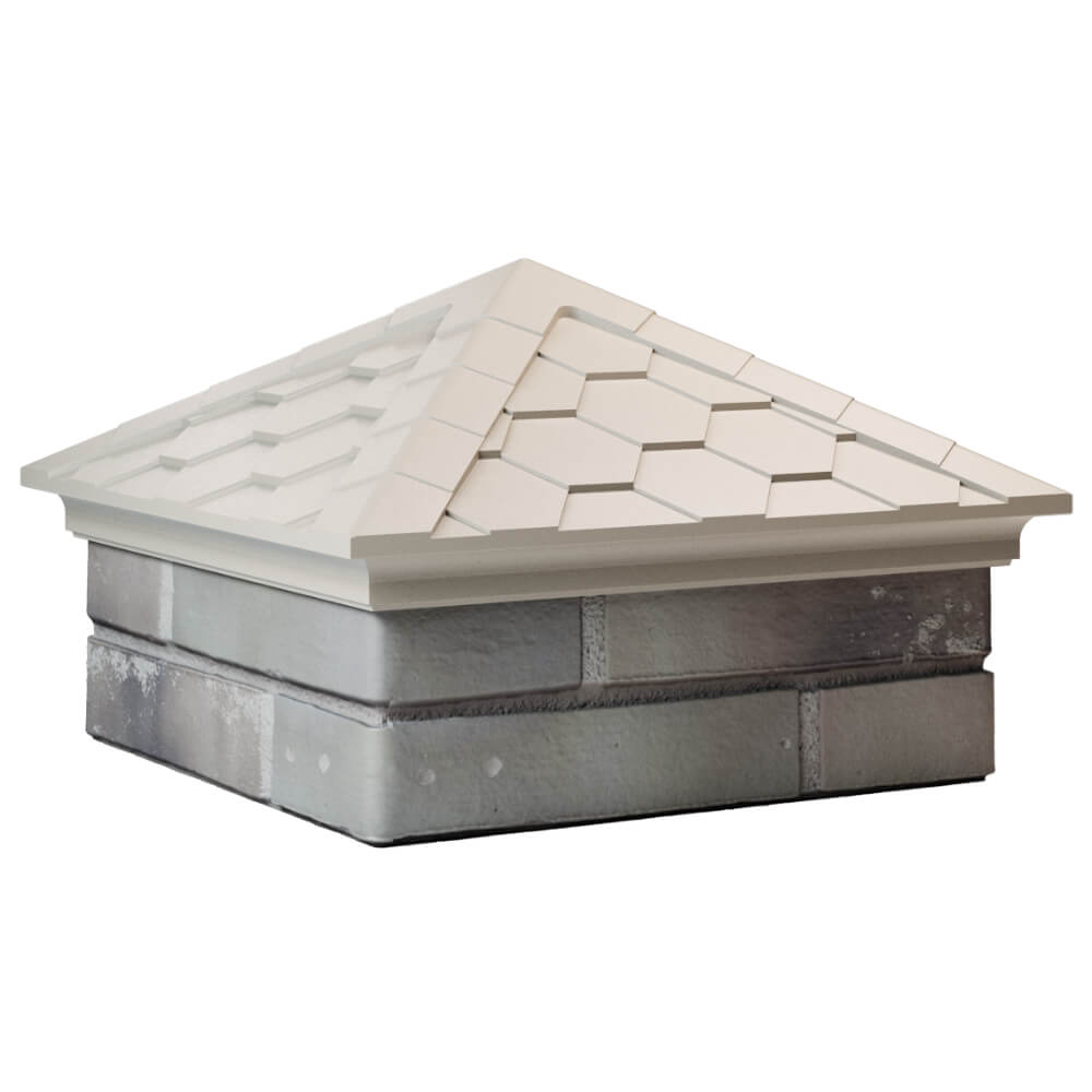 Колпак Zking Эверест Бежевый на столб 1.5х1.5 кирпича (390х390мм) в Раменском фото