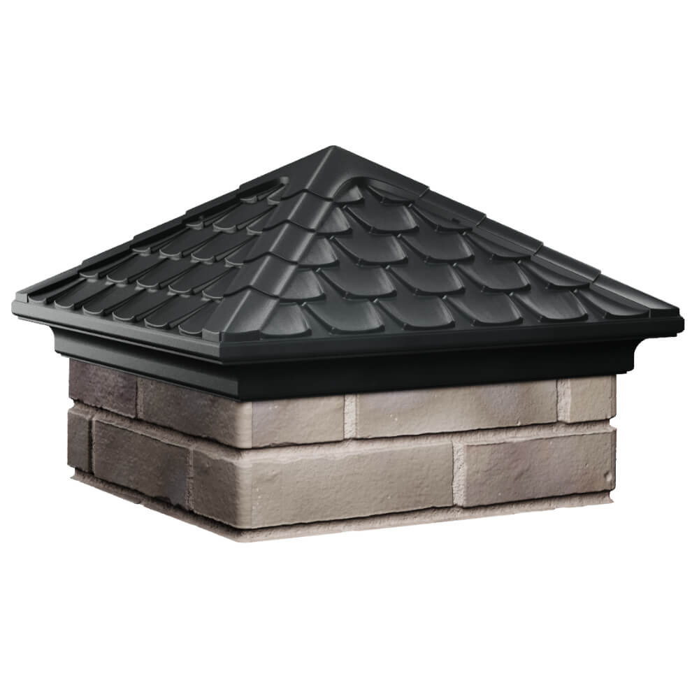 Колпак Zking Эльбрус Черный на столб 1.5х1.5 кирпича (385х385мм) в Раменском фото