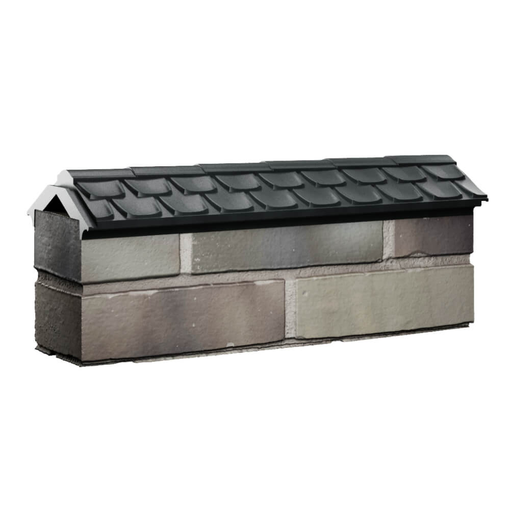 Парапет Zking Эльбрус Черный с посадкой на 0.5 кирпича (130мм) Раменское фото