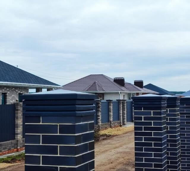 Колпак Zking Бона ХайТек Серый на столб 1.5х1.5 кирпича (385х385мм) в Раменском фото