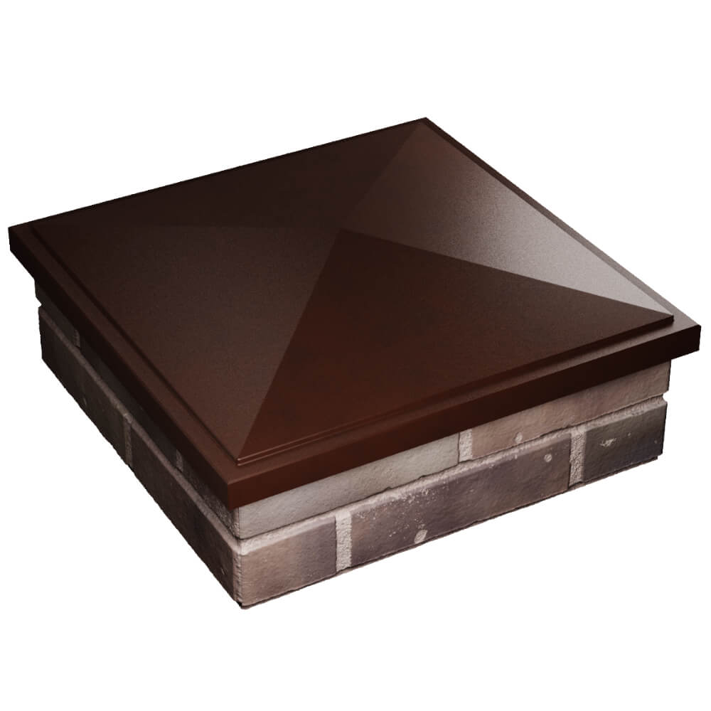 Колпак Zking БонаМоно Коричневый на столб 2х2 кирпича (515х515, 530х530мм) в Раменском фото