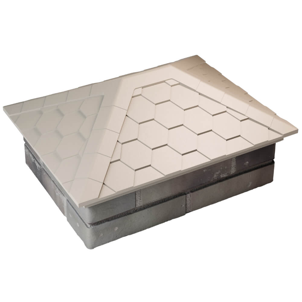 Колпак Zking Эверест Бежевый на столб 2х1.5 кирпича (520х390мм) Раменское фото