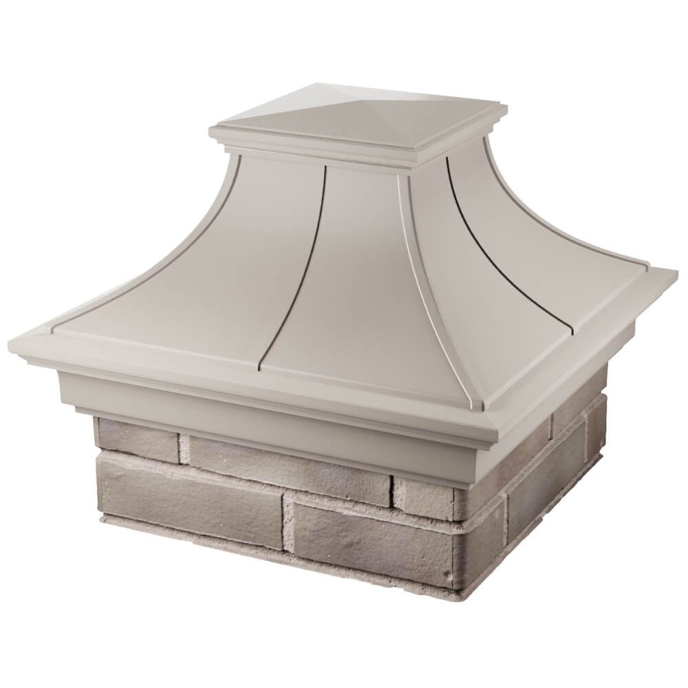 Колпак Zking Монблан Премиум Бежевый на столб 1.5х1.5 кирпича (385х385мм) в Раменском фото