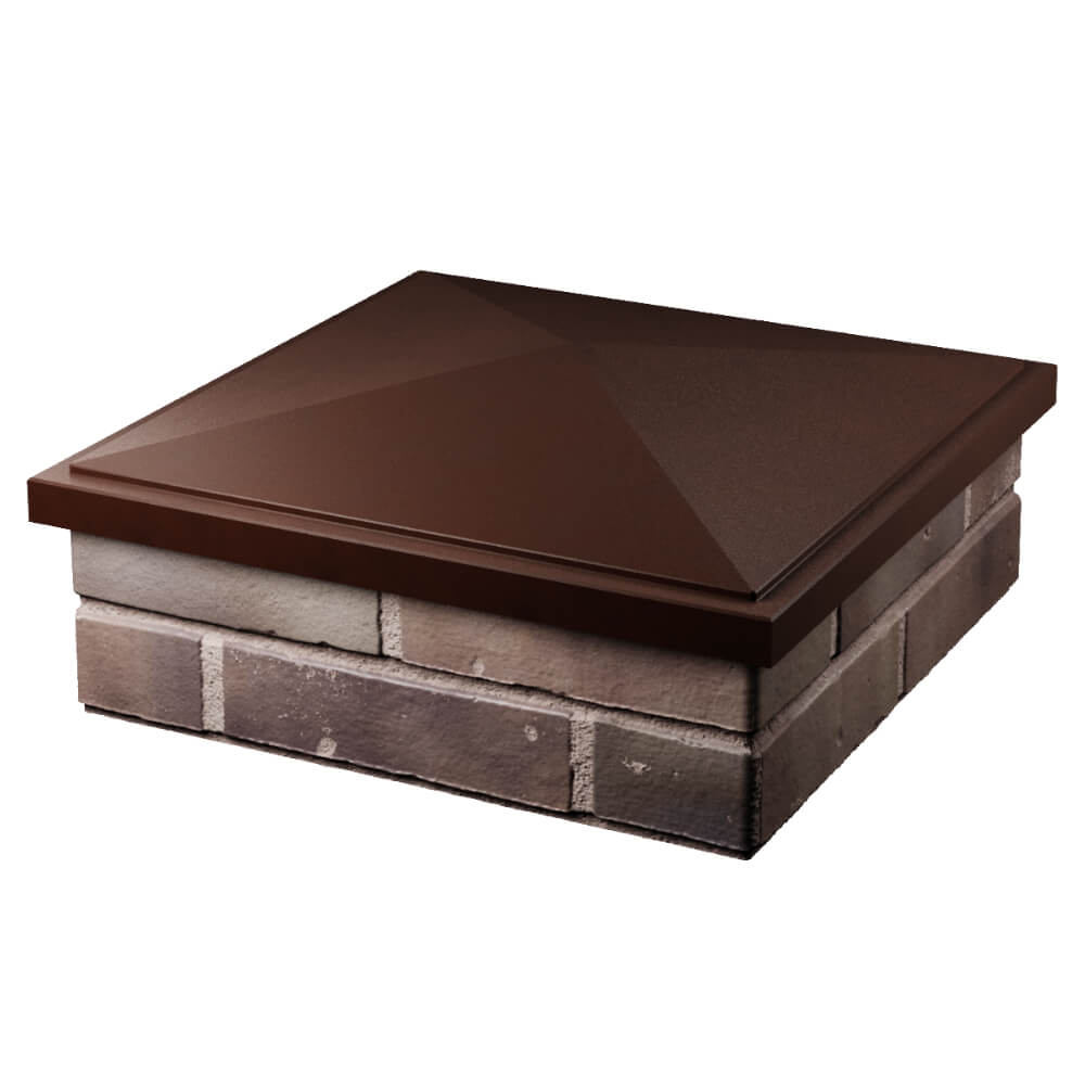 Колпак Zking БонаМоно Коричневый на столб 2х2 кирпича (515х515, 530х530мм) в Раменском фото