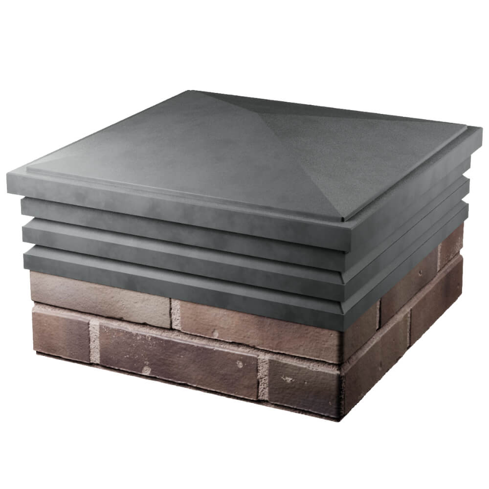 Колпак Zking Бона ХайТек Серый на столб 2х2 кирпича (513х513мм) в Раменском фото