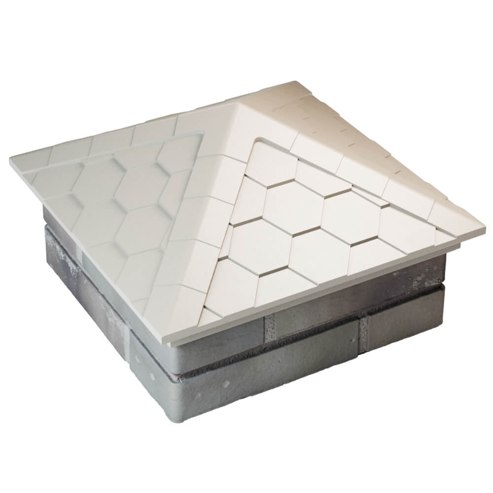 Колпак Zking Эверест Бежевый на столб 1.5х1.5 кирпича (390х390мм) в Раменском фото