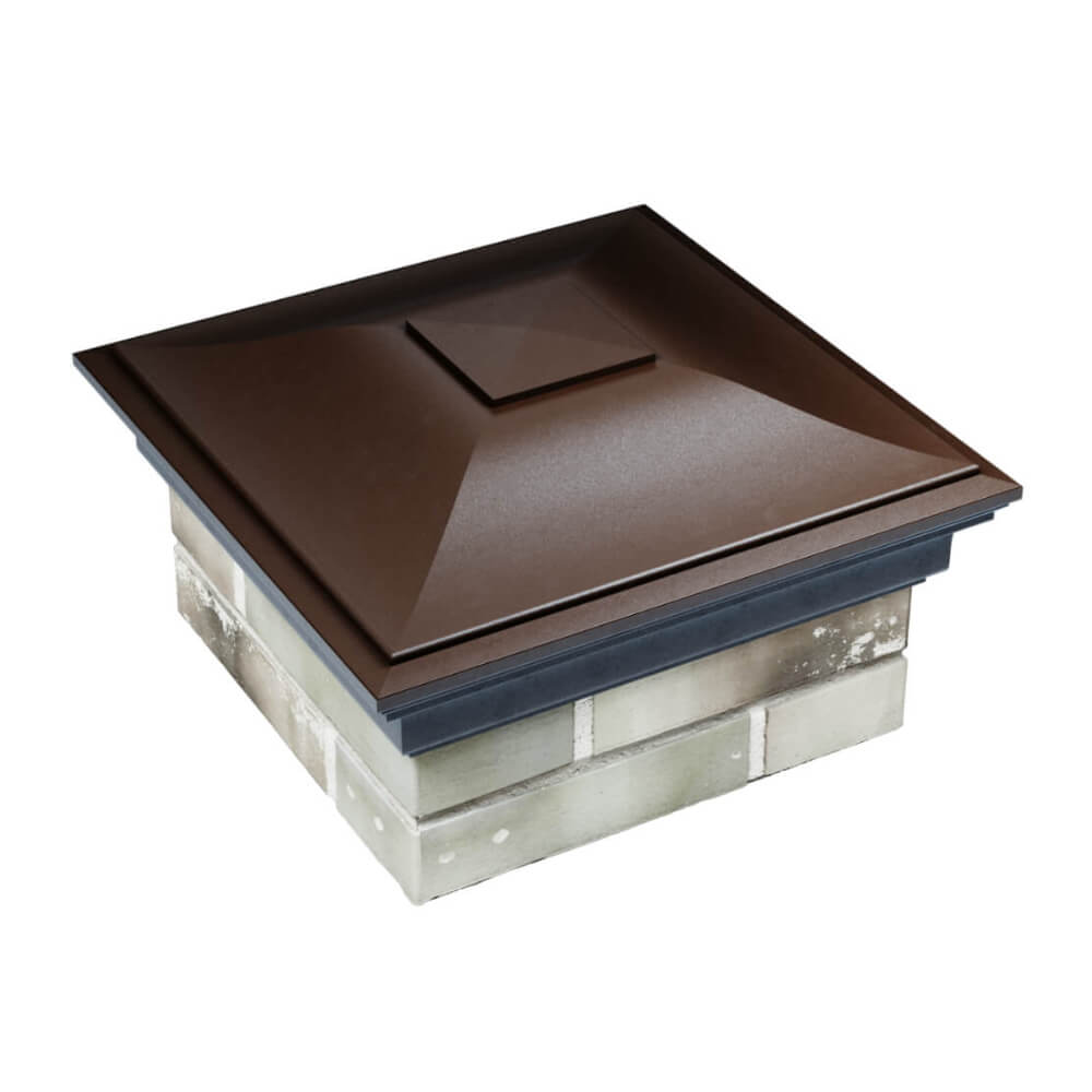 Колпак Zking Монблан Коричневый на столб 1.5х1.5 еврокирпича 0.7НФ (355х355мм) в Раменском фото