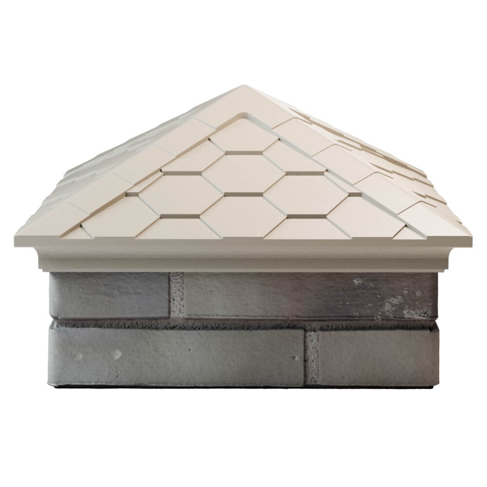 Колпак Zking Эверест Бежевый на столб 1.5х1.5 кирпича (390х390мм) Раменское фото