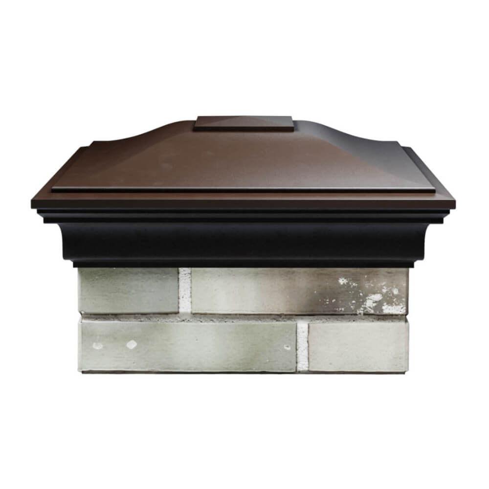 Колпак Zking Монблан Коричневый на столб 1.5х1.5 еврокирпича 0.7НФ (355х355мм) Раменское фото