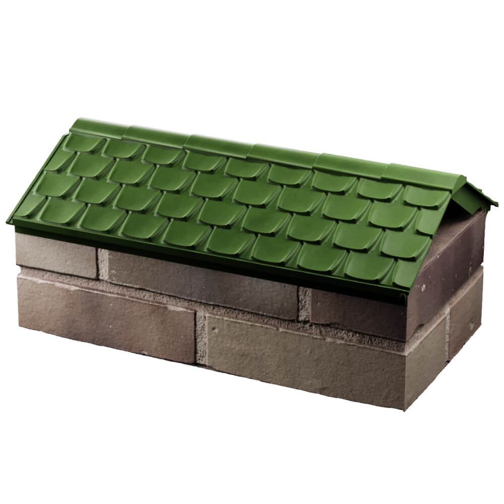 Парапет Zking Эльбрус Зеленый с посадкой на 1 кирпич (255мм) в Раменском фото