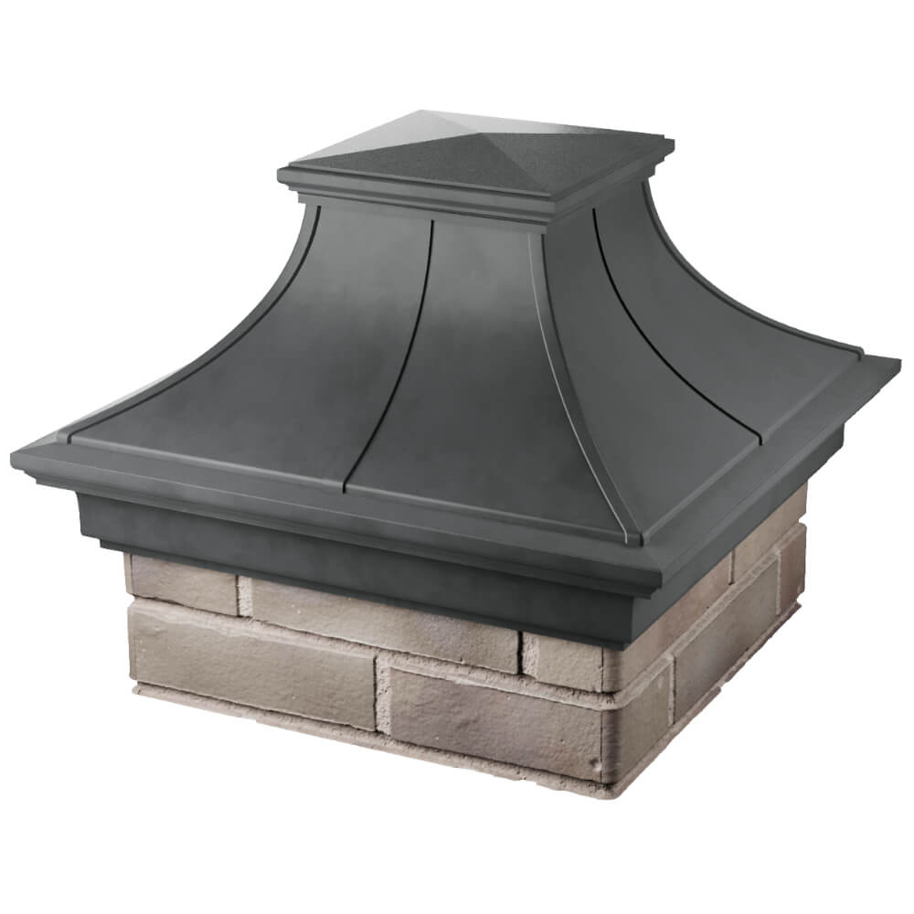 Колпак Zking Монблан Премиум Серый на столб 1.5х1.5 кирпича (385х385мм) в Раменском фото