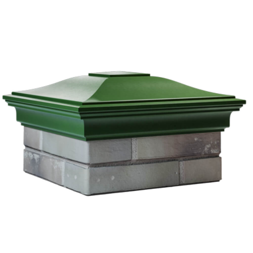 Колпак Zking Монблан Зеленый на столб 1.5х1.5 кирпича (385х385мм) в Раменском фото