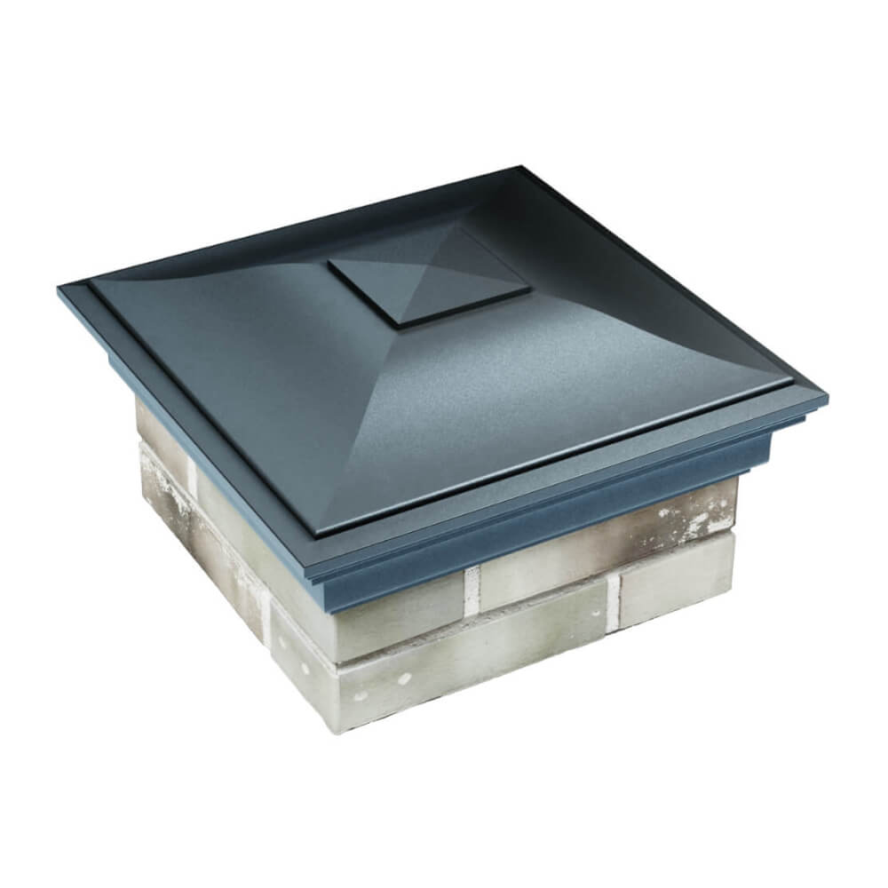 Колпак Zking Монблан Серый на столб 1.5х1.5 еврокирпича 0.7НФ (355х355мм) в Раменском фото