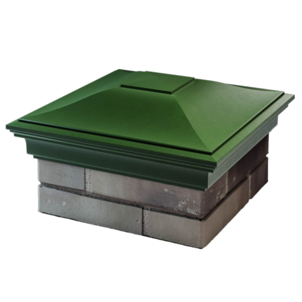 Колпак Zking Монблан Зеленый на столб 1.5х1.5 кирпича (385х385мм) в Раменском фото