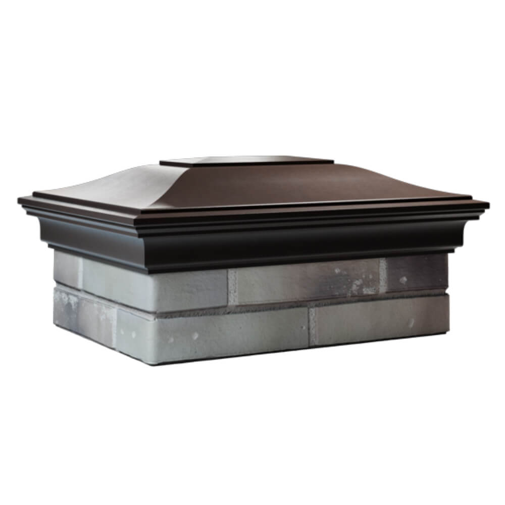 Колпак Zking Монблан Коричневый на столб 2х1.5 кирпича (515х385мм) в Раменском фото