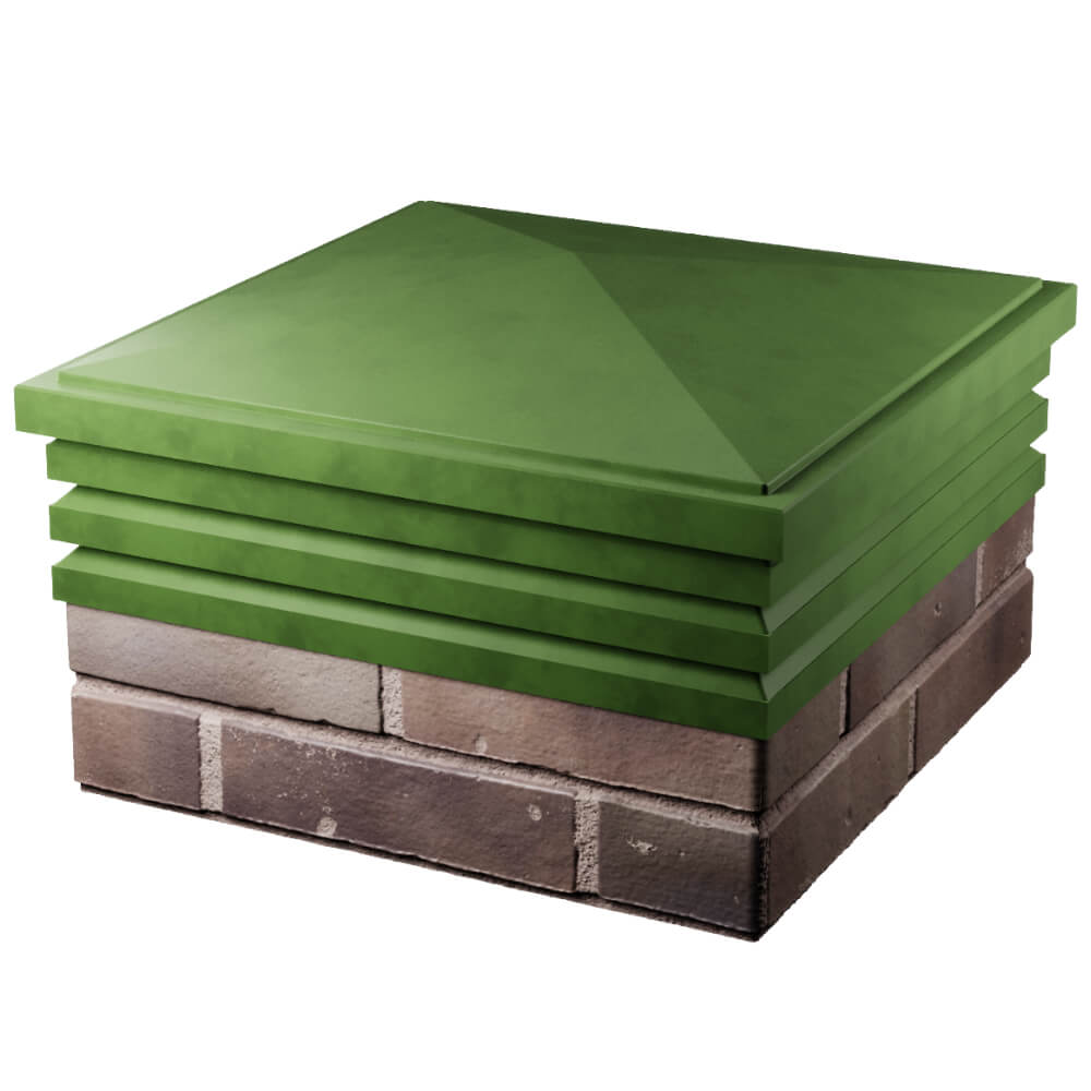 Колпак Zking Бона ХайТек Зеленый на столб 2х2 кирпича (513х513мм) в Раменском фото