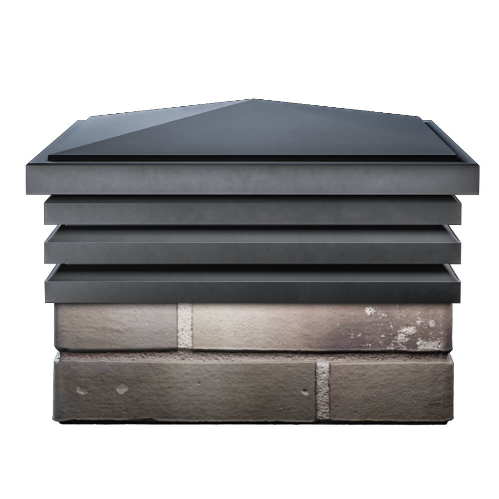 Колпак Zking Бона ХайТек Серый на столб 1.5х1.5 кирпича (385х385мм) Раменское фото