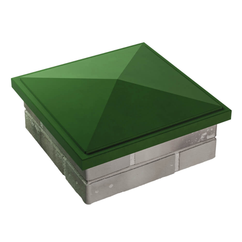 Колпак Zking БонаМоно Зеленый на столб 1.5х1.5 кирпича (385х385, 400х400мм) в Раменском фото