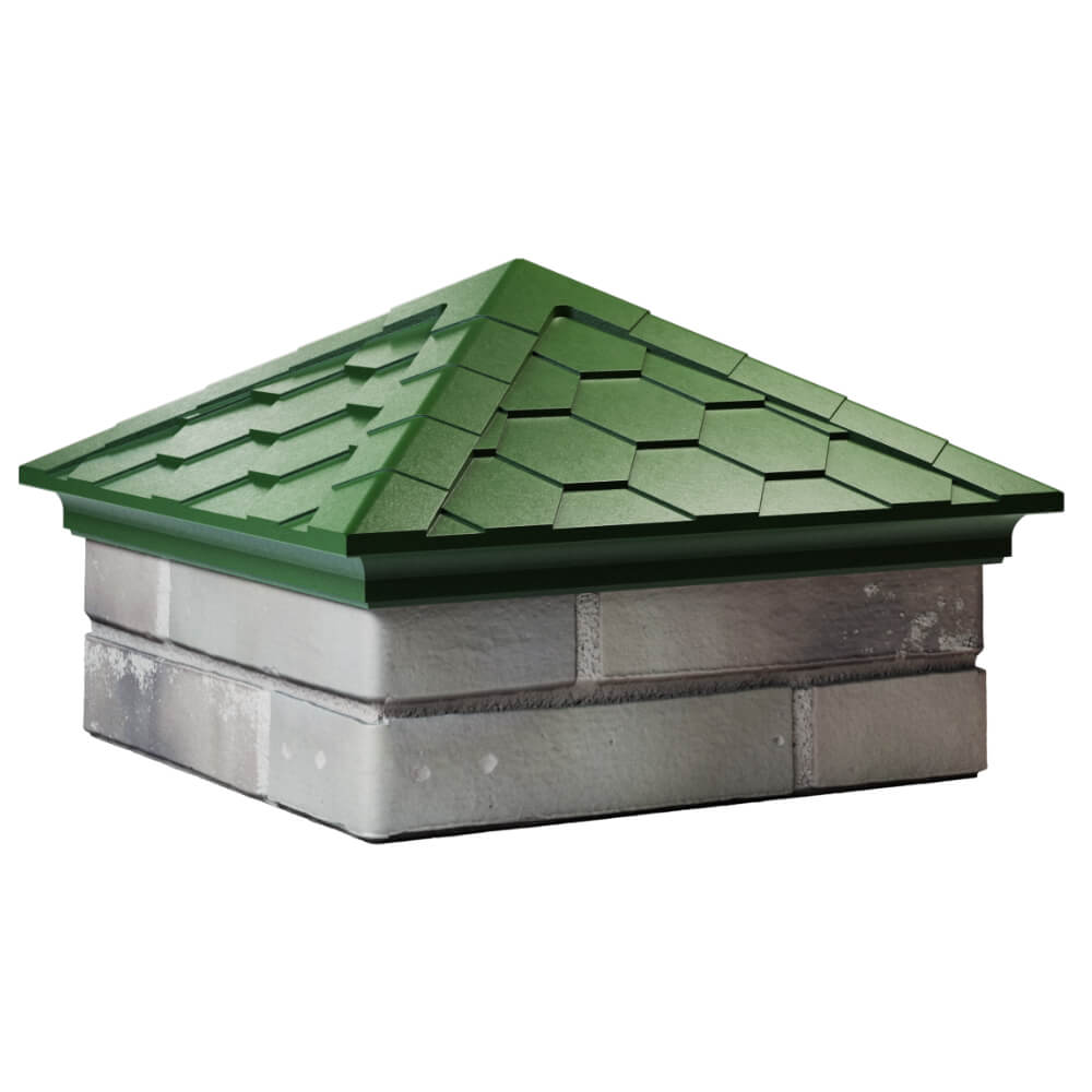 Колпак Zking Эверест Зеленый на столб 1.5х1.5 кирпича (390х390мм) в Раменском фото