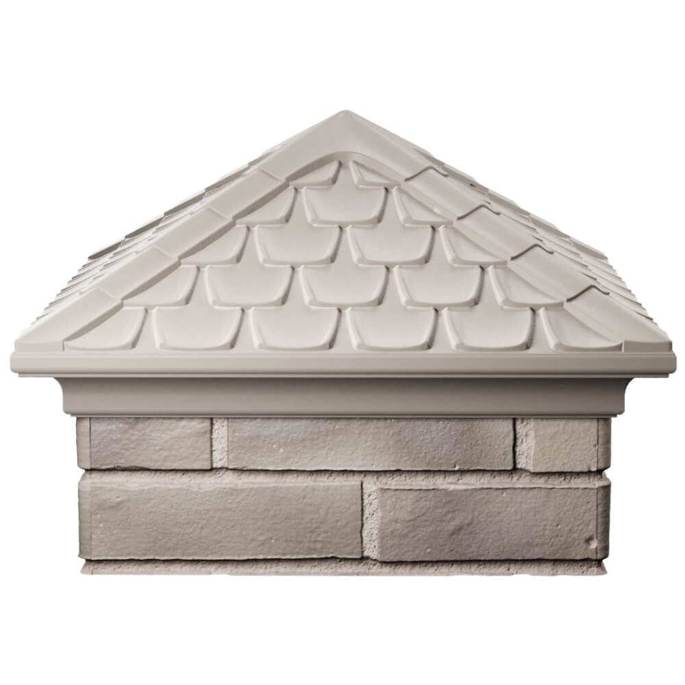 Колпак Zking Эльбрус Бежевый на столб 1.5х1.5 кирпича (385х385мм) Раменское фото