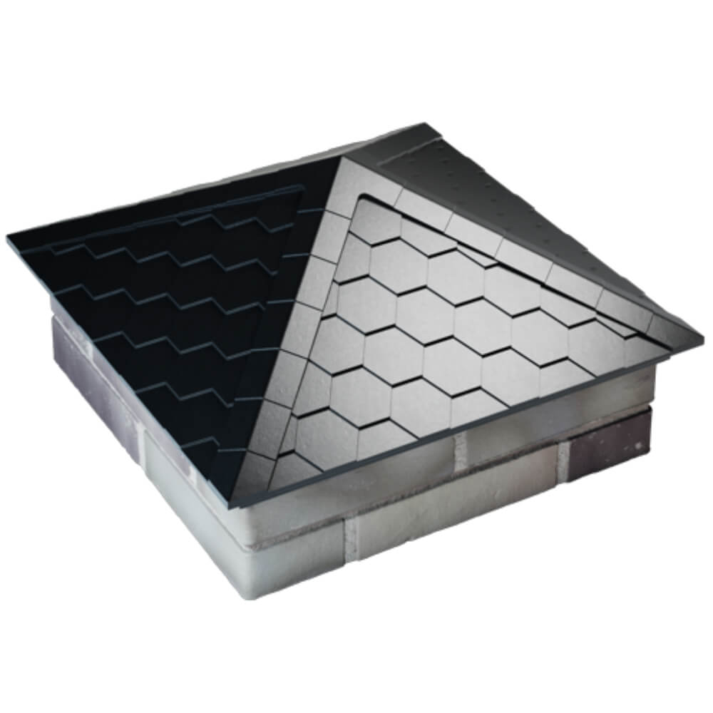 Колпак Zking Эверест Черный на столб 2х2 кирпича (535х535мм) Раменское фото