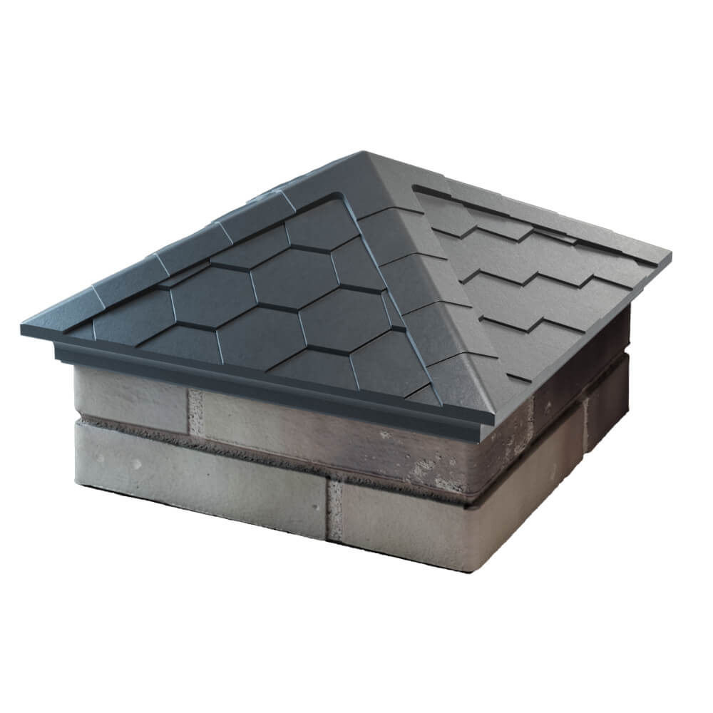 Колпак Zking Эверест Серый на столб 1.5х1.5 кирпича (390х390мм) в Раменском фото