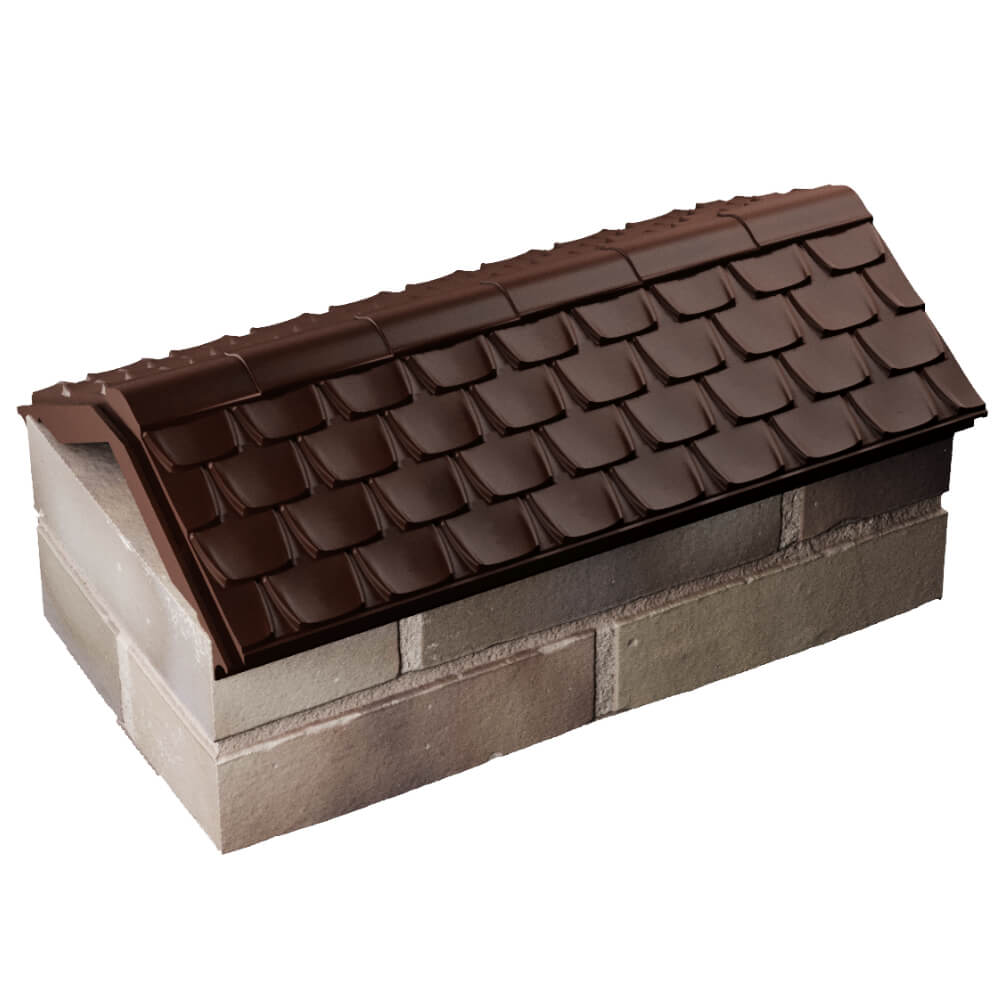 Парапет Zking Эльбрус Коричневый с посадкой на 1 кирпич (255мм) в Раменском фото
