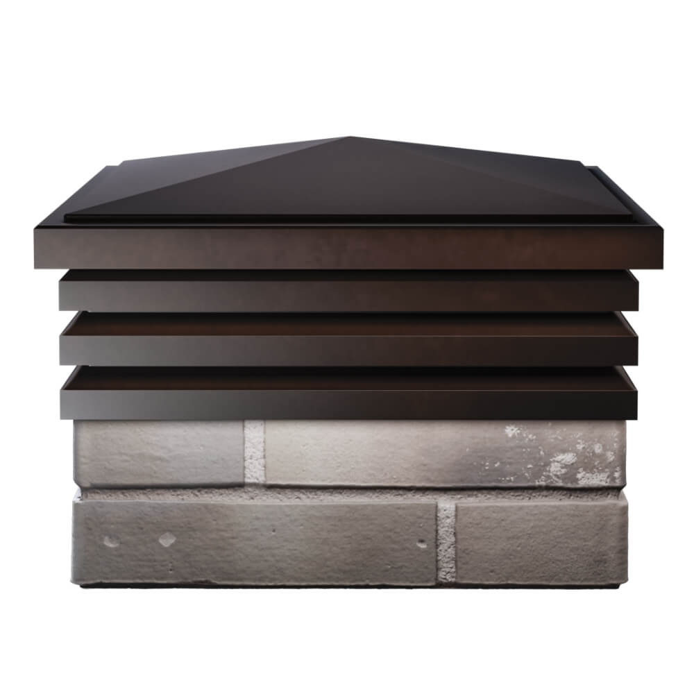 Колпак Zking Бона ХайТек Коричневый на столб 1.5х1.5 кирпича (385х385мм) Раменское фото