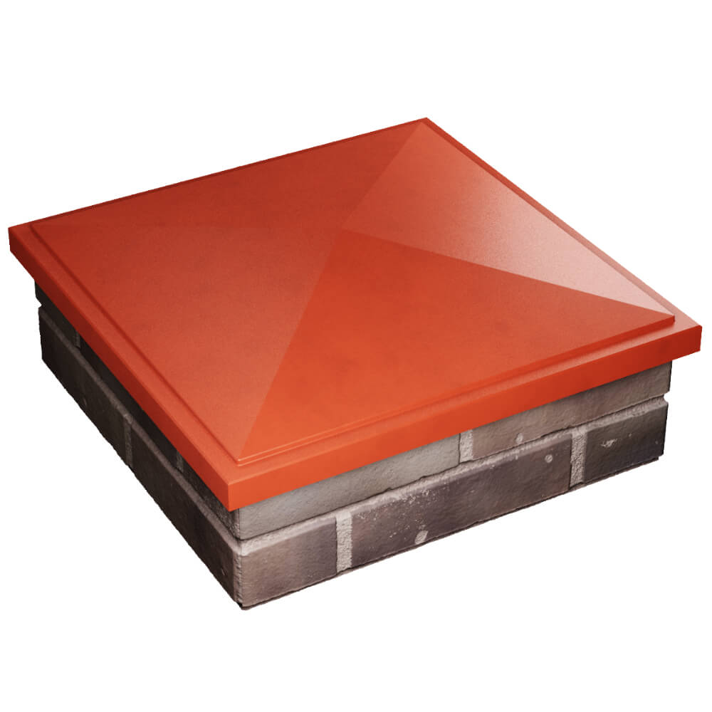 Колпак Zking БонаМоно Красный на столб 2х2 кирпича (515х515, 530х530мм) в Раменском фото