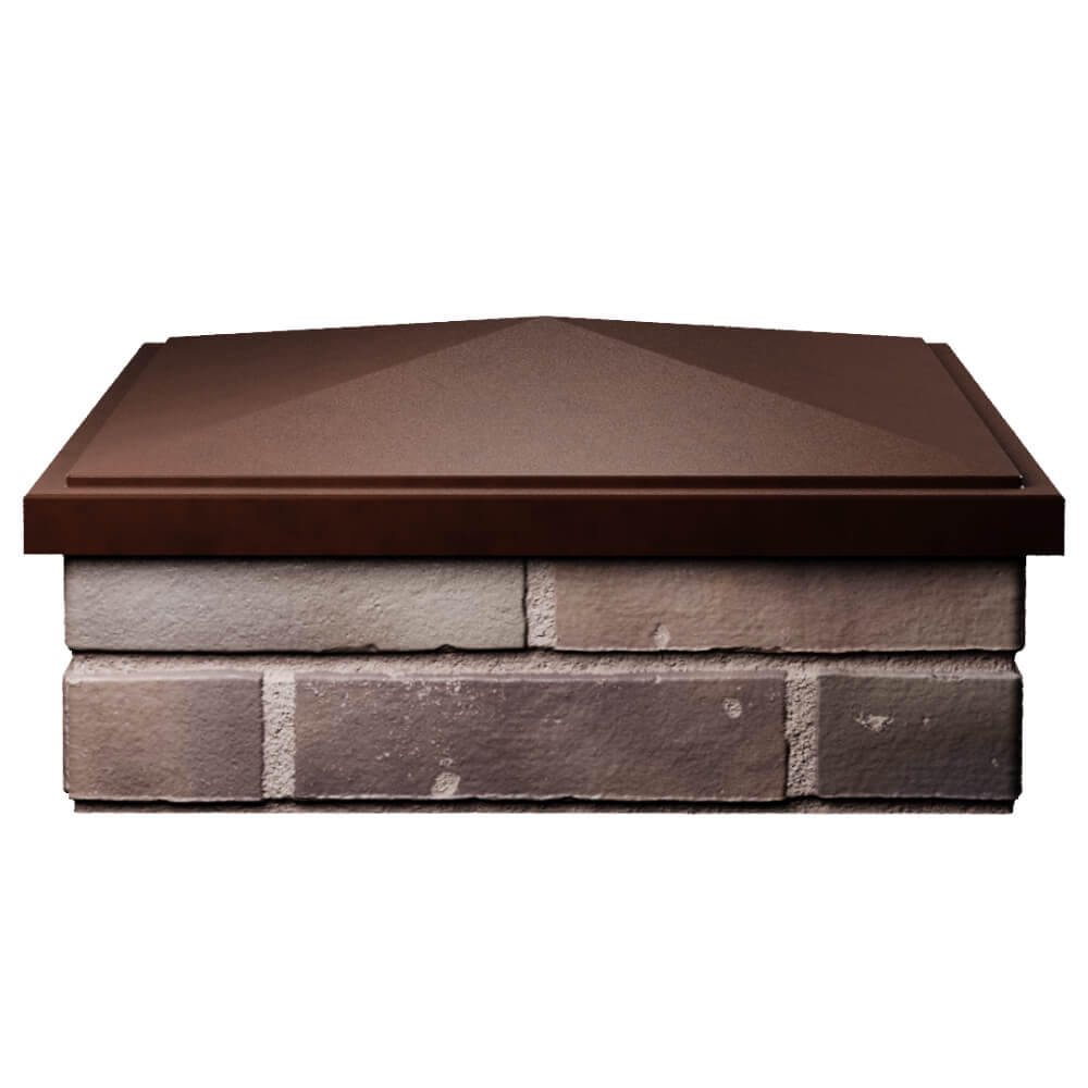 Колпак Zking БонаМоно Коричневый на столб 2х2 кирпича (515х515, 530х530мм) Раменское фото